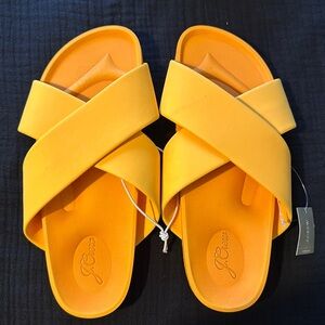 J Crew Yellow Sandals Size 9